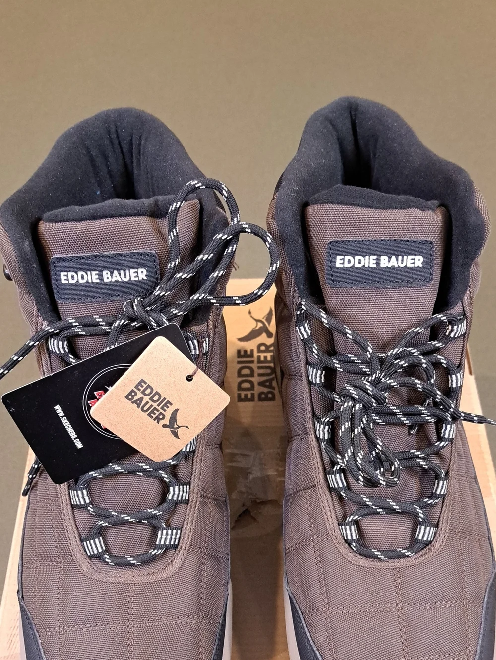 Eddie Bauer Track Quilted Boot - Color: Brown - Size: Men 12
